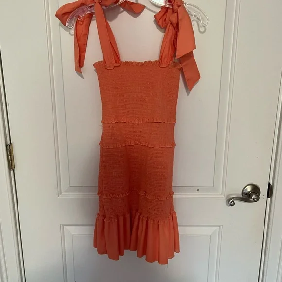 strapless open back dress Organza Midi Dress with Detachable Sleeves / 